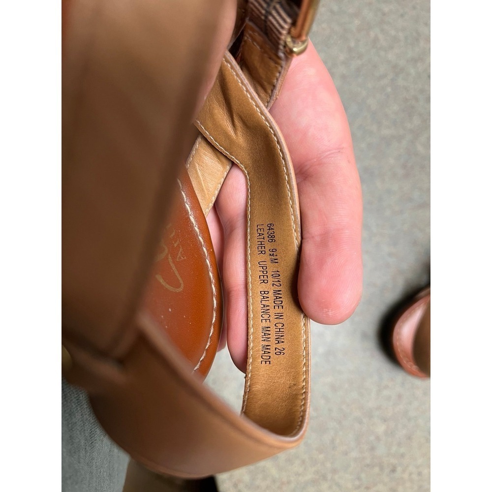 Lucky Artisan Sandals. Gold/tan Ankle Strap Sandals. Women's Size 9.5M - Picture 4 of 10